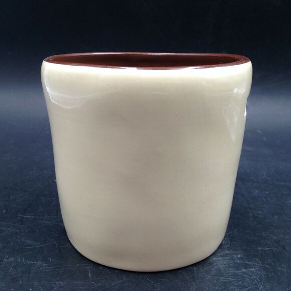 Starbucks Daily Cup Coffee Mug 12oz Artisan Look Cream with Brown Interior 2008 - Picture 2 of 8